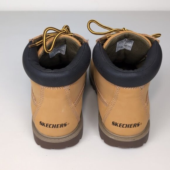 Skechers Mecca Mitigate Lumber Boots Ankle Faux Leather Fall Winter Waterproof - Picture 8 of 11